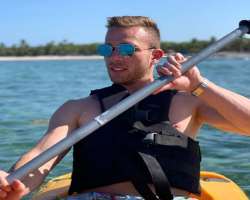 Melo enjoys rafting very much.